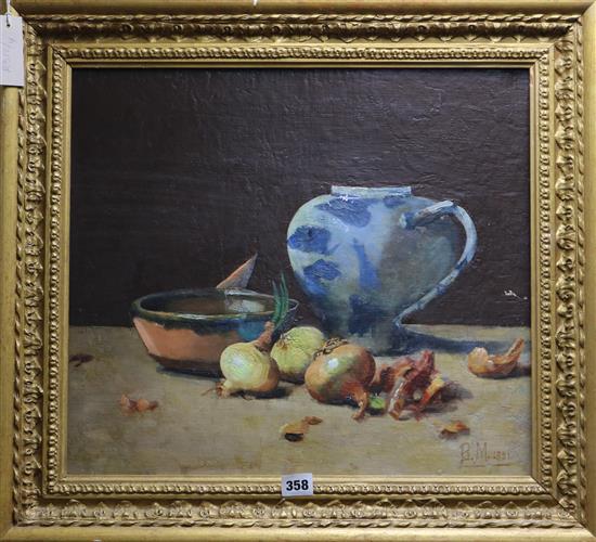 Still life oil, 1891 42 x 47cm